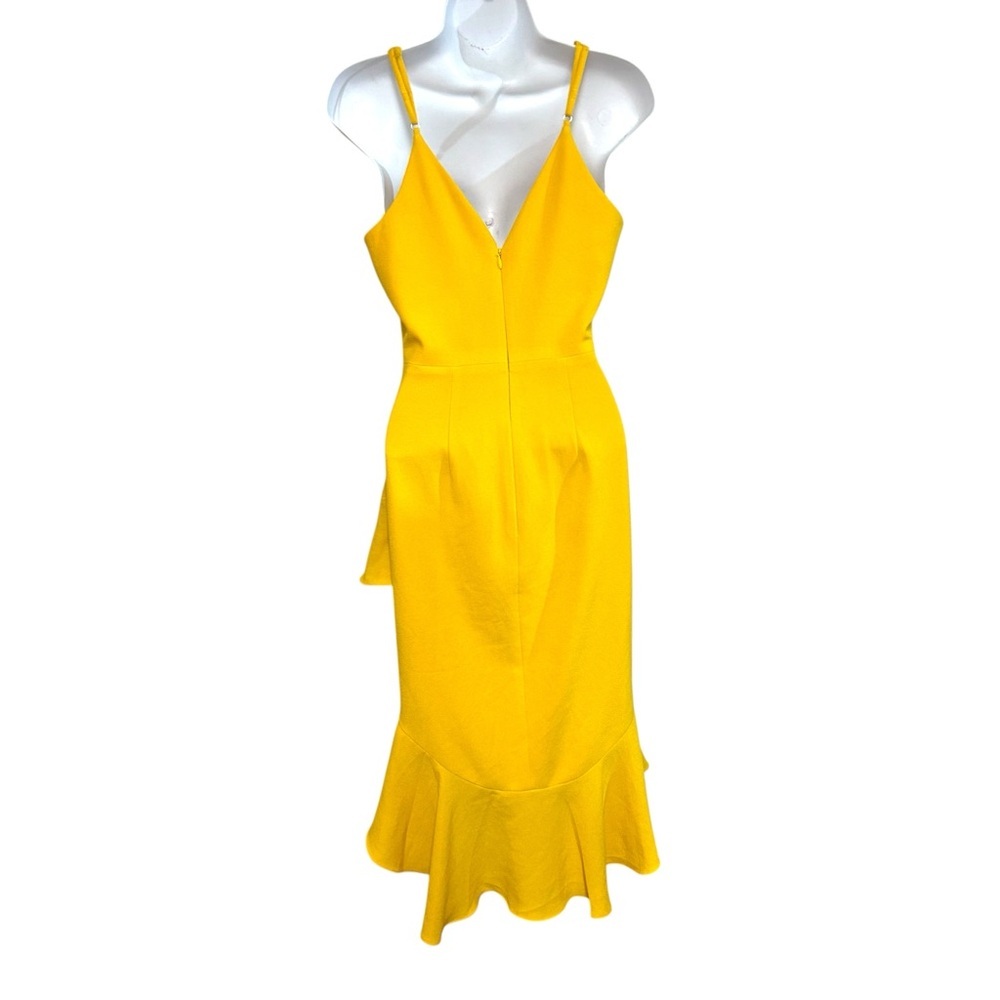 Dress the population XXS Wendy dress canary midi ruffle high low hem event dress - Picture 6 of 17